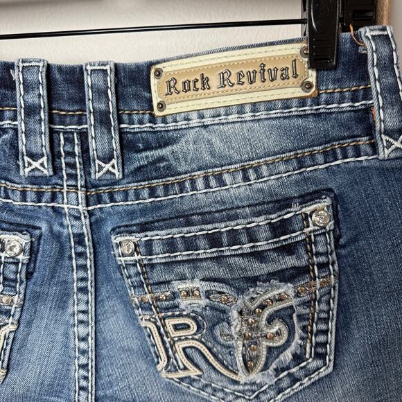 Rock Revival Denim Easy Short Faine Jean Shorts Size‎ 27 - Picture 8 of 13